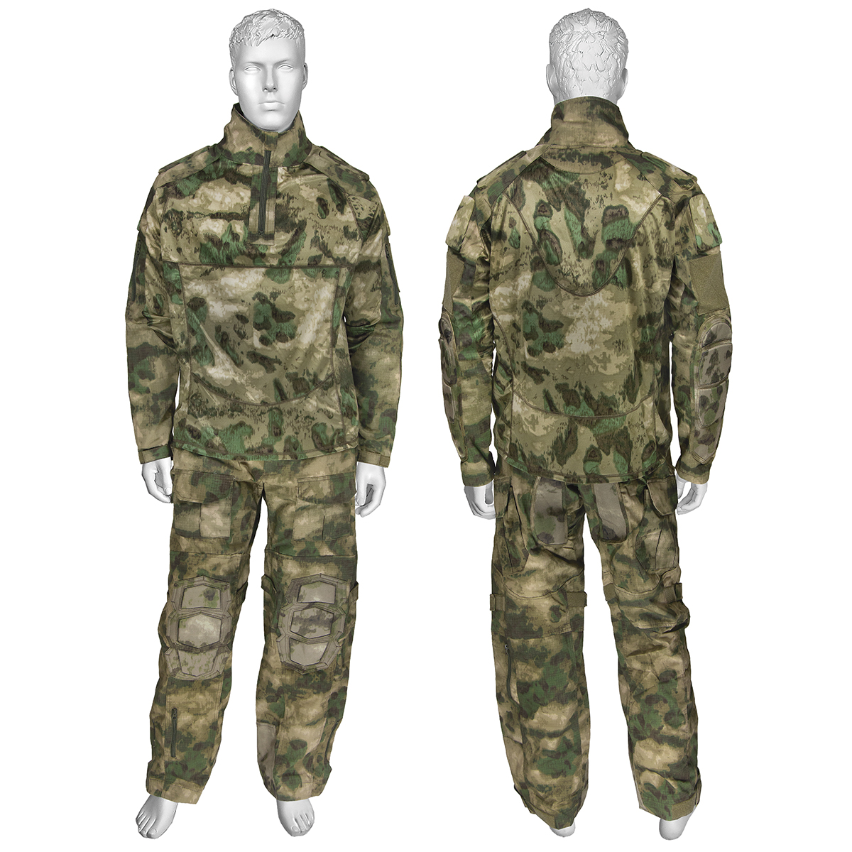 Костюм тактический ("мочалка") с защитными вставками "мох" (A-TACS FG)