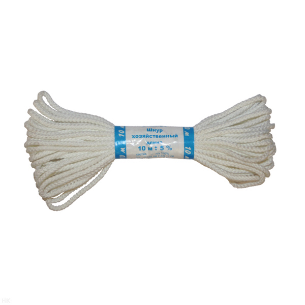 Шнур хозяйственный 10 м А-002 (цвета по наличию на складе)
