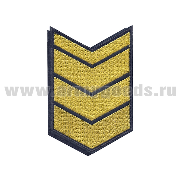 Нашивки вышит. (иссиня-черн. фон, желт. вышивка) для контрактников 16 год (на липучке)