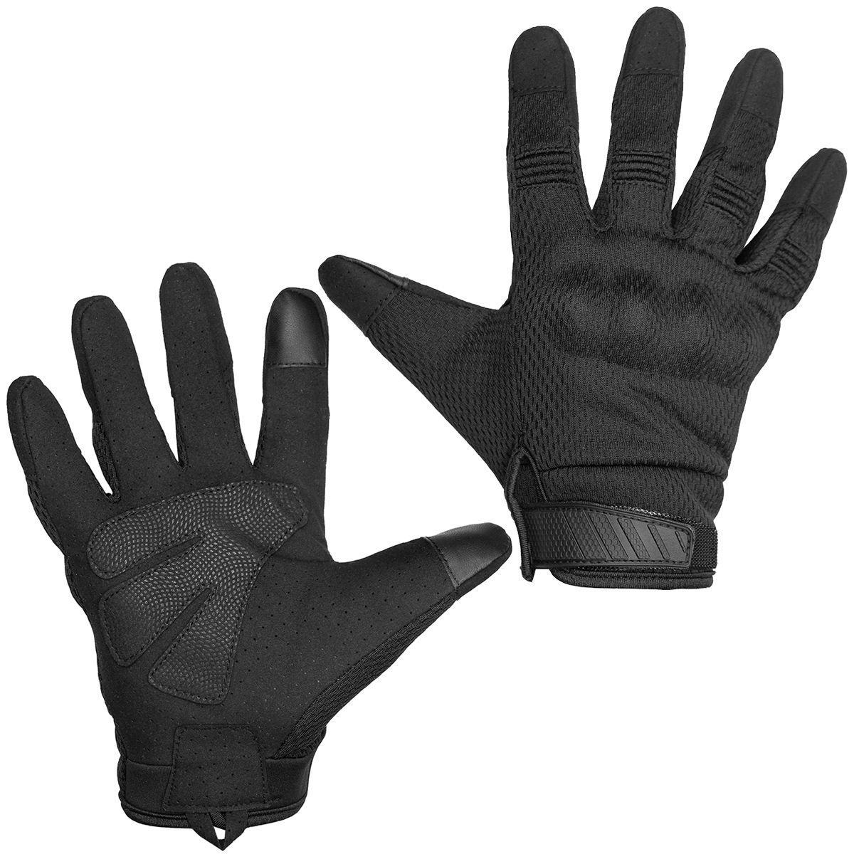 Перчатки тактические с защитными накладками черные