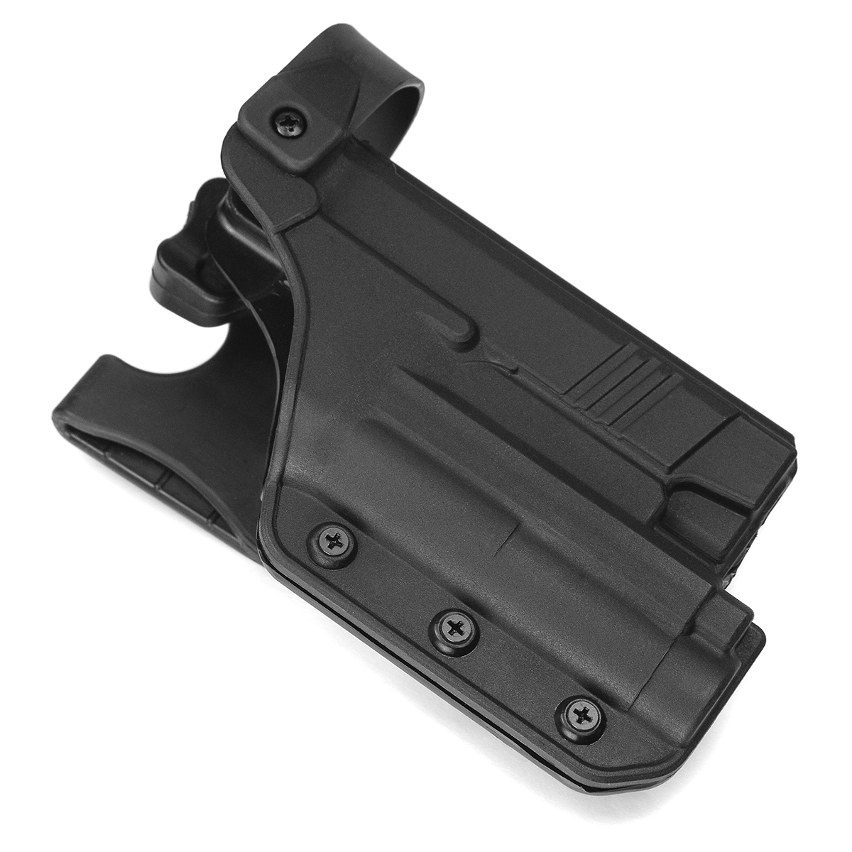 Кобура тактическая под пистолет Ярыгина (ПЯ) с отделением под фонарик (ударопрочный полиамид) черная