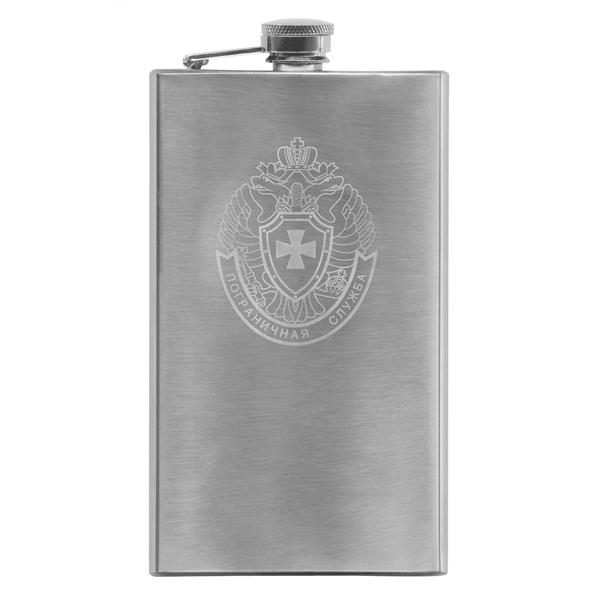 Фляга нерж/ст с лазерной гравировкой ПС (8, 9 или 10 OZ;  240, 270 или 300 мл)