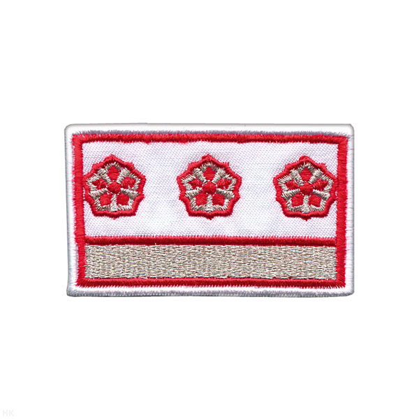 Нагрудный знак вышит. РЖД (белый) 1 галун 3 звезды