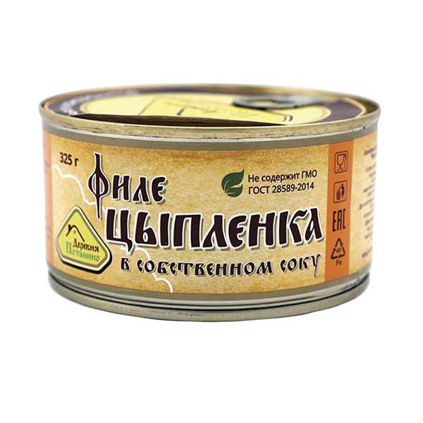 Консервы мясные кусковые Филе цыпленка в собственном соку (325 г) до 07.2025 и ранее