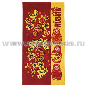 Пол-це махрово-велюровое National Team Russia (матрешки) (75 x 150 см)