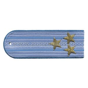 Погоны Юстиция н/о серо-голуб. (васильк. кант) 2 васильк. пр. вышит. канителью (полковник)