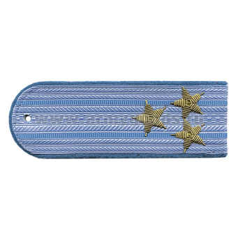 Погоны Юстиция н/о серо-голуб. (васильк. кант) 2 васильк. пр. вышит. канителью (полковник)