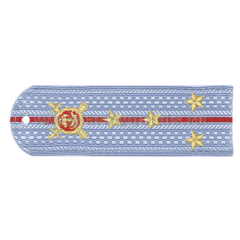 Погоны «машинная вышивка» Полиция без канта бл.-голуб с вышит. эмблемой (капитан) пластик