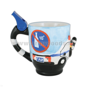 Кружка керамич. музыкальная ГИБДД со свистком