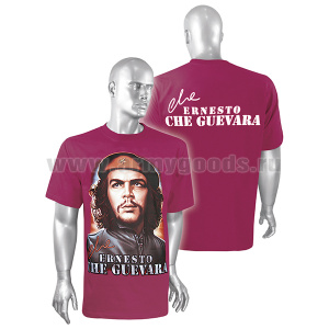 Футболка с рис краской Ernesto Che Guevara (красная) (может отсутствовать надпись на спине)