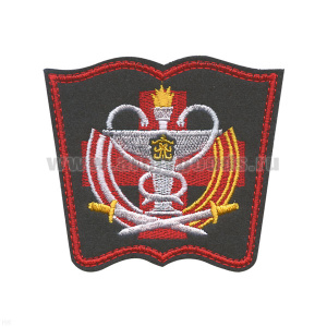 Шеврон вышит. ВМедА нов/обр (книжка) серый фон