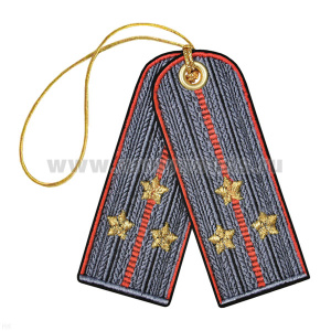 Брелок вышитый Погончики Милиция (ст. лейтенант)