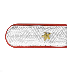 Погоны Полиции (ОВД) генерал-майор белые с красным кантом