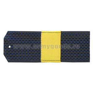 Погоны синие с нашитым желт.шелковым галуном (ст. сержант) на пластике
