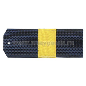 Погоны синие с нашитым желт.шелковым галуном (ст. сержант) на пластике