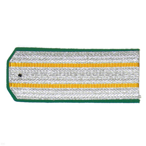 Погоны казачьи серебристые с темно-зел. кантом с 2 желт. просв. (уссурийское казачество)