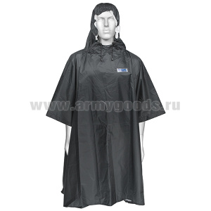 Плщ-пнч с капюшоном влагозащитное "Membrane WPL" (полиэфир 100%, покрытие - полиуретан) темно-серое (проклеенные швы)