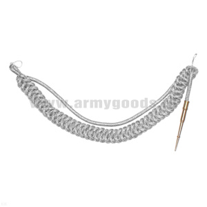 Аксельбант солдатский (уставной) "корейская нить" (серебро)