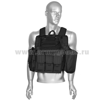 Жилет разгрузочный тактический Сириус черный