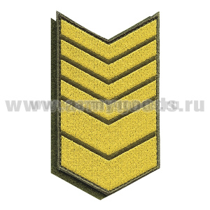 Нашивки вышит. (оливк. фон, желт. вышивка) для контрактников 14 год (на липучке)