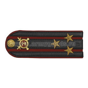 Погоны Полиции (кожзам) для кожаной куртки Полиции (укомпл. мет. фурнитурой) полковник