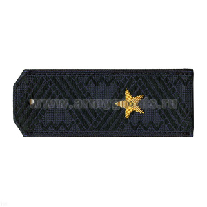 Погоны генерал-майор иссиня-черн. (ФСБ / ПС ФСБ) на куртку (ст/обр)