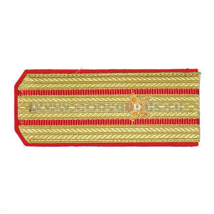 Погоны парадные золотые (шелк) с 2 красн. просв., вышит. канителью (майор)