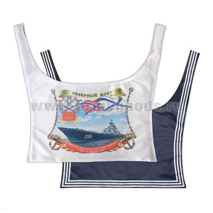 Гюйс ДМБ с рисунком ТАРКР Петр Великий СФ (сублимация) шелк темный