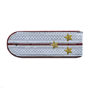 Погоны ФСИН светло-серые с крап. кантом с 1 крап. просв. на рубашку, вышит. канителью (ст. лейтенант)