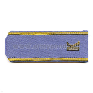 Погоны из рубаш. ткани МВД серо-голуб. с кантом из металлизированного галуна с мет. буквой «К»