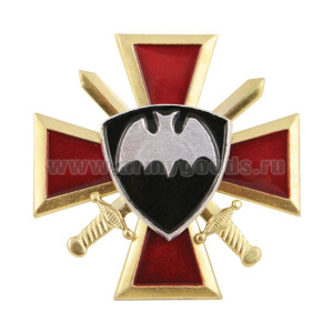 Значок мет. Летучая мышь ВВ (крест и мечи)