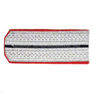 Погоны казачьи серебристые с красн. кантом с 1 темно-синим просв. (донское казачество)