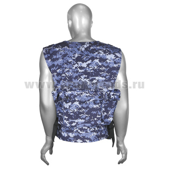 Жилет разгрузочный тактический ОМОН "синяя цифра" (Росгвардия) (ткань "rip-stop")