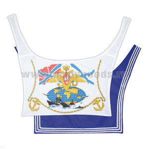 Гюйс ДМБ с рисунком ВМФ (х/б с нашитыми объемными полосами)