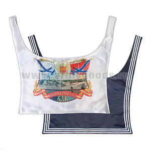 Гюйс ДМБ с рисунком БДК Кондопога СФ (сублимация) шелк темный