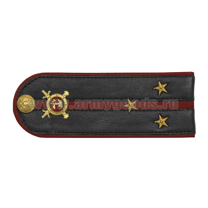 Погоны Полиции (кожзам) для кожаной куртки Полиции (укомпл. мет. фурнитурой) ст. лейтенант
