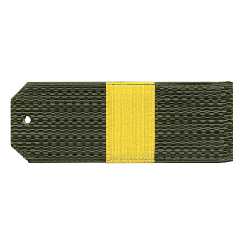 Погоны оливк. с нашитым желт.шелковым галуном (ст. сержант) на пластике