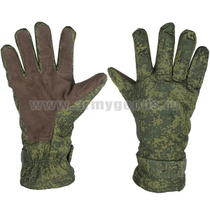 Перчатки тканевые зимние "русская цифра"