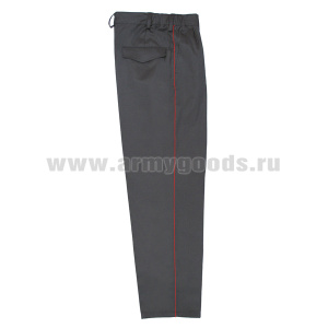 Брюки лет. серые красн. кант (ткань гретта) р-ры с 40 по 60