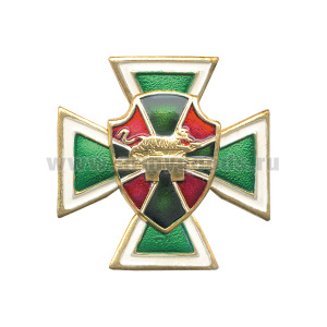 Значок мет. серии ПВ Крест с накл. симв. ПО