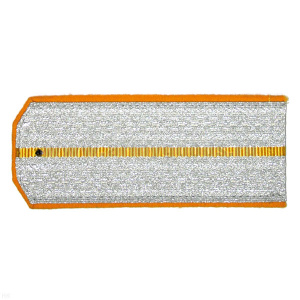 Погоны казачьи серебристые с желтым кантом с 1 желтым просв.