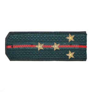 Погоны МВД серые (без канта) с 1 красн. просв., вышит. канителью (капитан)