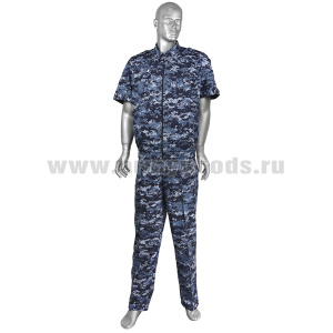 Костюм лет. Р-1 (кор.рук.) на молнии "синяя точка" (рубаш.ткань)