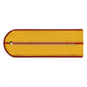 Погоны парад. зол. шелк. 1 оранж. пр. (МЧС) на пластике
