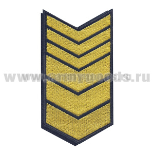 Нашивки вышит. (иссиня-черн. фон, желт. вышивка) для контрактников 18 год (на липучке)