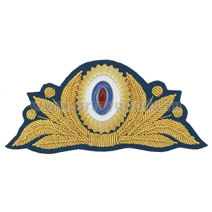 Кокарда канит. (золото 3%) МВД генеральская (на иссиня-черном фоне)