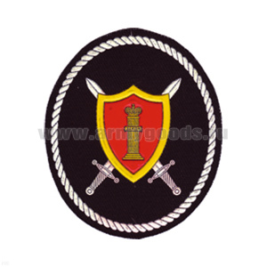 Шеврон пластизолевый Отделы спецназ УИС (овал с красн. щитом)