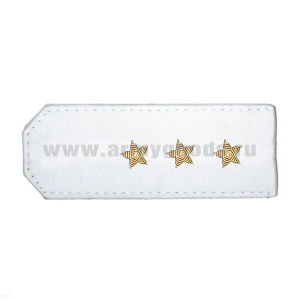 Погоны из рубаш. ткани чисто-белые, вышит. канителью (прапорщик) - в каталоге 2008 г. ошибка в описании