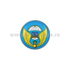 Значок мет. В.ч. 71211 (ВДВ, Кострома) (мал., круглый, смола, на пимсе)