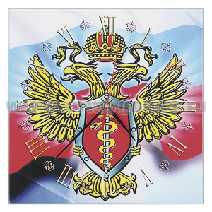 Часы настенные стеклянные ФСКН (28x28 см)